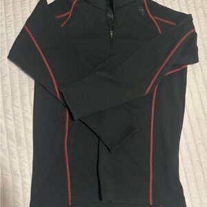 Spyder Black and Red Zip Pullover